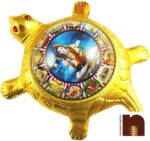 12 Jyotirling Yantra On Turtle | Tortoise (Small) (11 Cms) (1 Pc)