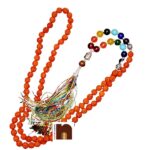 7 Chakra Rudraksha Mala With Agate Beads | Budha Charm Beads For Jaap & Meditation (8 MM)(1 Pc)