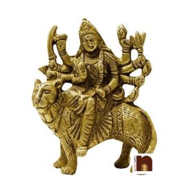 Goddess Durga Idol In Brass (11 cm) (1 Pc)