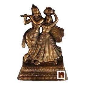 Shri Radha Krishna Idol In Copper (33 Cms) (1 Pc)