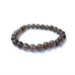 Smoky Quartz Bracelet Round Beads & Stretchable (1 Pc)