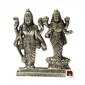 Lord Vishnu & Goddess Laxmi Idol In Panchdhatu (9 Cms) (1 Pc)