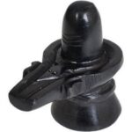 Black Stone Shivling | Shivalingam for Puja (9 Cms) (320 Grams) (1 Pc)