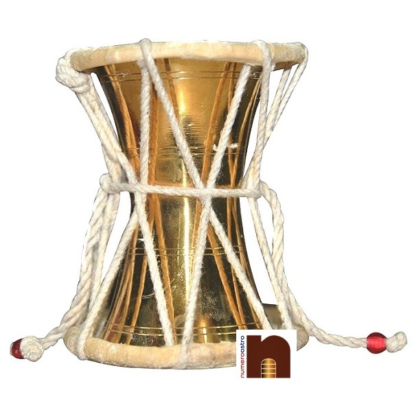 Brass Damru | Damroo |Shiva Damru for Puja (12 Cms) (Big ) (1 Pc)