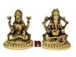 Shri Laxmi Ji & Shri Ganesh Ji Idol In Brass (14 Cms) (1 Pair)