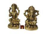 Shri Laxmi Ganesha Idol In Brass (17 cm)