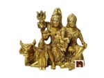 Shiv Parivar (Lord Shiva,Goddess Parvati,Ganeshji & Kartikeyan) In Brass (15 Cms)