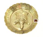 Fengshui | Vastu Brass Turtle | Tortoise In Brass Plate (Small) (7 Cms)