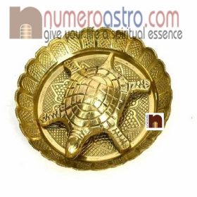 Fengshui | Vastu Brass Turtle | Tortoise In Brass Plate (8 Cms) (1 Pc)