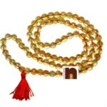 Citrine | Sunela Diamond Cut Mala (8 MM Beads) (109 Beads) (1 Pc)