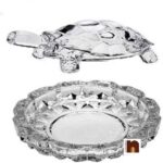 Vastu | Feng Shui Crystal Tortoise | Turtle with Crystal Plate (12 Cms)
