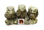 Feng Shui Owl (Set of Three Owl) for Good Luck & Prosperity (1 Pc)