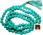 Turquoise/Firoza Hand Knotted Mala (108+1 Beads) (8 mm) (1 Pc)