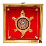 Shri Mahalaxmi Yantra On Brass Turtle | Tortoise In Frame (Wall Hanging) (17 Cms) (1 Pc)
