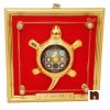Shri Navgraha Shakti Yantra On Brass Turtle | Tortoise In Frame For Navgarah Shanti (Wall Hanging) (17 Cms) (1 Pc)