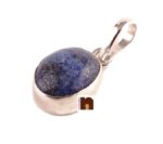 Lapis Lazuli | Lajward Gemstone Pendant In White Metal With Lab Certificate (7-7.5 Ct Approx) (1 Pc)