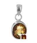 Yellow Citrine | Sunela Gemstone Pendant With Lab Certificate (7-7.5 Ct Approx) (1 Pc)