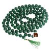 Green Agate | Hakik Round Beads Knotted Mala (109 Beads) (1 Pc)