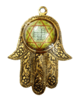 Shri Laxmi Kuber Yantra Hand Shape Wall Hanging Yantra (14 Cms) (1 Pc)