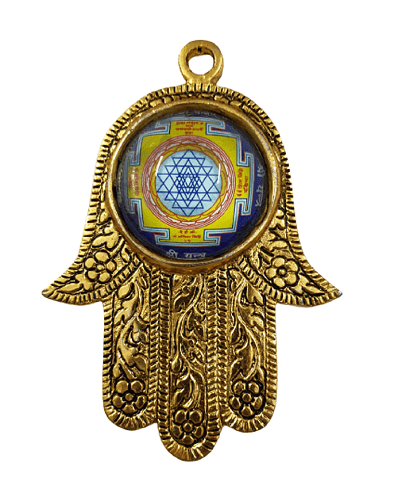 Shri Yantra Hand Shape Wall Hanging Yantra (14 Cms) (1 Pc)