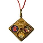 Shri Hanuman Yantra Pendant with Maha Yantra & Mangal Yantra in Brass (1 Pc)