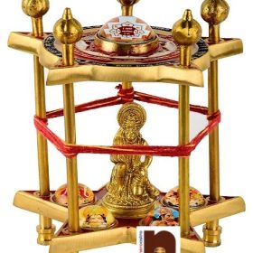 Hanuman Ji/Hanumat Pujan Chowki In Brass (17 Cms) (Pack of 1)