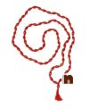 Origina & Genuine Red Coral/Moonga Oval Shape Beads Mala (108+1)