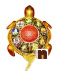Shri Navdurga Yantra with Shriyantra On Brass Turtle | Tortoise (Big) (19 Cms) (1 Pc)
