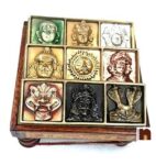 Navgraha | Navgrah Devta Pujan Yantra Chowki In Brass (12.5 Cms) (1 Pc)