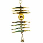 Nimbu Mirchi/Nazar Batoo/Evil Eye Protector Hanging For Cars,Homes & Offices (Green) (20 Cms) (1 Pc)