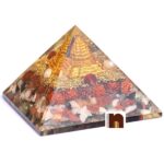 Orgone Pyramid with Shri Yantra, Rudraksha Beads & 7 Chakra Stones (1 Pc)