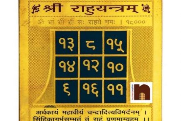 Shri Rahu Yantra Gold Plated Brass Yantra (8 Cms) (Pack of 1)