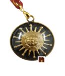 Shri Surya Yantra Pendant In Pure Brass & Glass (1 Pc)