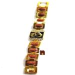 5 Mukhi Rudraksha Bracelet With Designer & Stone Studded Om In Gold Plated Metal (1 Pc)