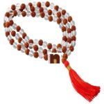Rudraksha Crystal | Sphatik Premium Quality Mala (8 MM Beads)(109 Beads) (1 Pc)