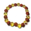 Rudraksha & Yellow Sapphire | Citrine Diamond Cut Bracelet (1 Pc)