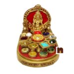 Shri Dhanvarsha Kuber Yantra Chowki in Brass (15 Cms) (1 Pc)