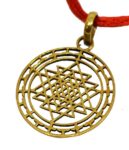 Shri Yantra | Shree Yantra Pendant In Ashtadhatu (1 Pc) (Small) (3 Cms)