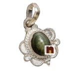 Cat's Eye Gemstone Pendant In Pure Silver With Lab Certificate (1 Pc)
