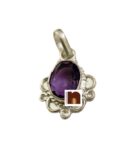 Amethyst | Katehla Gem Stone Pendant In Pure Silver With Lab Certificate (1 Pc)