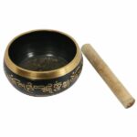 Singing Bowl | Tibetan Buddhist Prayer Instrument with Wooden Stick | Meditation Bowl | Music Therapy (4.5 Inches Approx) (1 Pc)