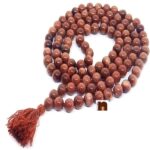 numeroastro Sunstone | Goldstone | Sandstone Round Beads Hand Knotted Mala For Men & Women (109 Beads) (6 MM) (1 Pc)
