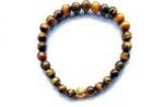 Tiger's Eye Gemstone Round Beads Bracelet (Stretchable) (6 MM) (1 Pc)