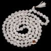 White Agate/Hakik Stone Round Beads Mala (109 Beads)