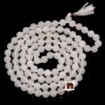 White Agate/Hakik Stone Round Beads Mala (109 Beads)