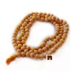 White Sandalwood / Chandan Rosary Mala (108+1) 109 Beads (1 Pc)