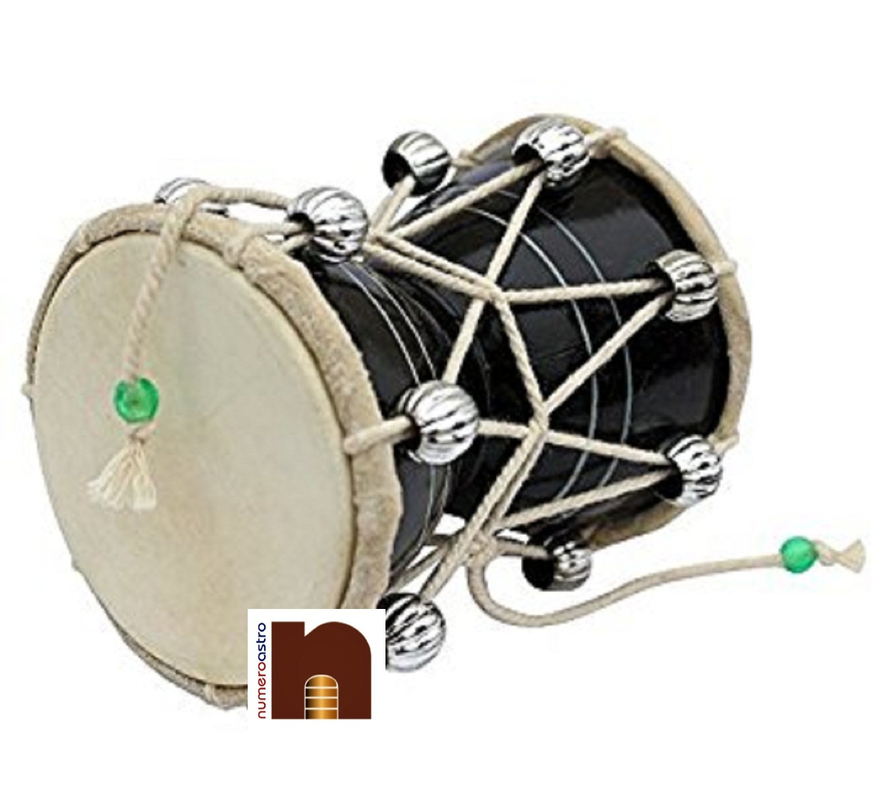 Wooden Lord Shiva Damru/Damroo For Puja (9 Cms) (Mix Colour) (1 Pc)