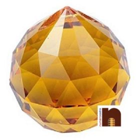 Feng Shui Crystal Ball - (Yellow) (4 Cms) (1 Pc)