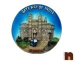 3D Magnetic Sticker | Gateway of India in Polyresin & Marble for Home Decoration | Fridge Etc (6.5 Cms) (1 Pc)