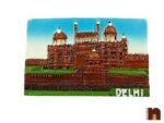 3D Magnetic Sticker | Red Fort | Delhi in Polyresin & Marble for Home Decoration | Fridge Etc (7.5 Cms) (1 Pc)